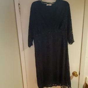 Blue lace cocktail dress